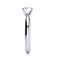 Lab Created Carat Grown Diamond Solitaire Ring Sterling Silver