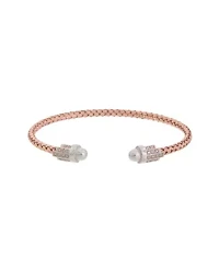 Meshmerise Sterling Silver with 18KT Vermeil Diamond Bangle