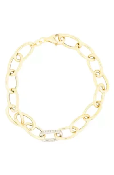 Meshmerise Sterling Silver with 18KT Vermeil Diamond Bracelet
