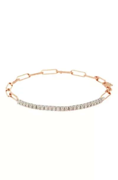 Meshmerise Sterling Silver with 18KT Vermeil Diamond Bracelet