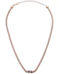 Meshmerise Sterling Silver with 18KT Vermeil Diamond Necklace