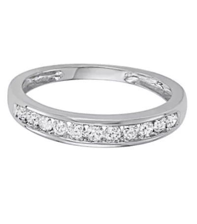 1/4 CTTW Channel Set Diamond Wedding Band 10KW
