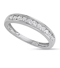 1/4 CTTW Channel Set Diamond Wedding Band 10KW