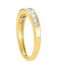 1/4 CTTW Channel Set Diamond Wedding Band 10KY