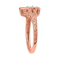 1/10 CTTW Diamond Pear Drop Ring Sterling Silver