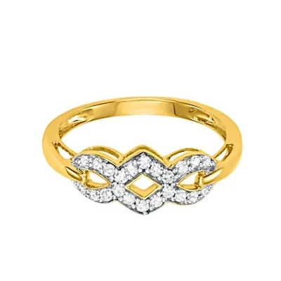 1/4 CTTW With White Diamond Fashion Ring 10KY