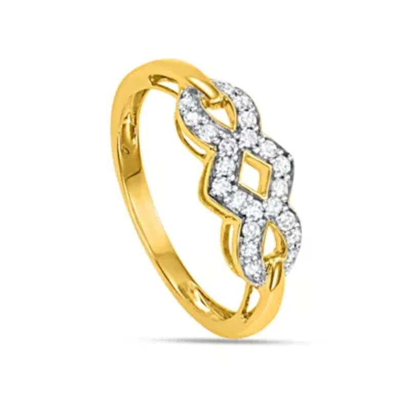 1/4 CTTW With White Diamond Fashion Ring 10KY