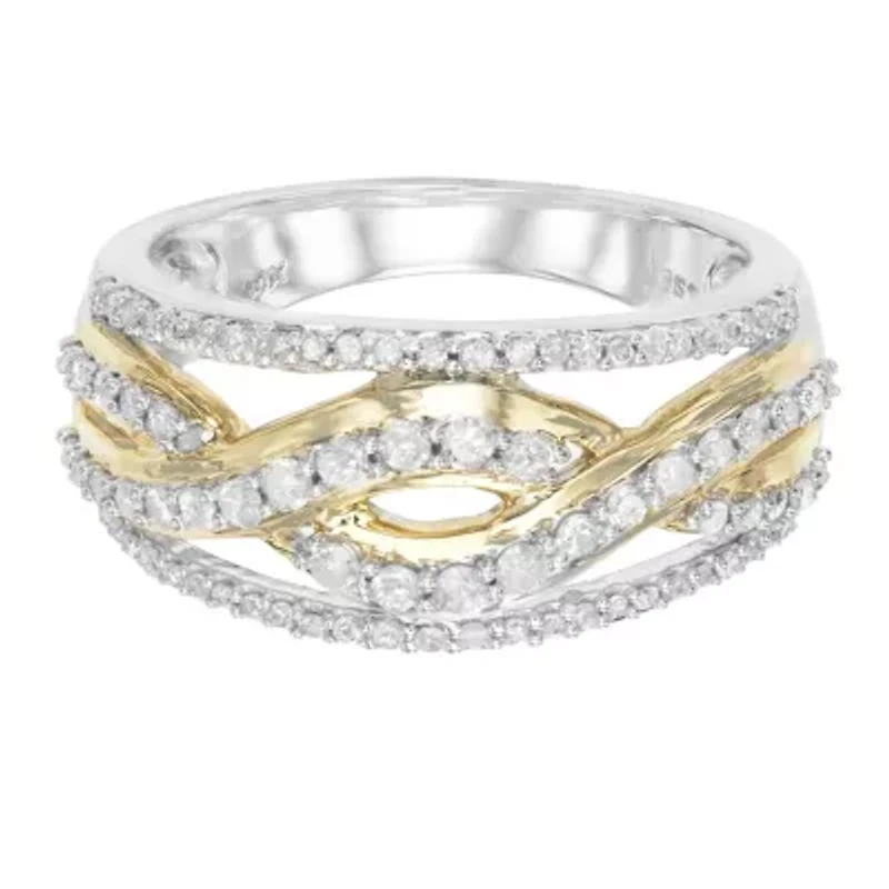 1/ CTTW Fashion Diamond Two Tone Band 10K Gold