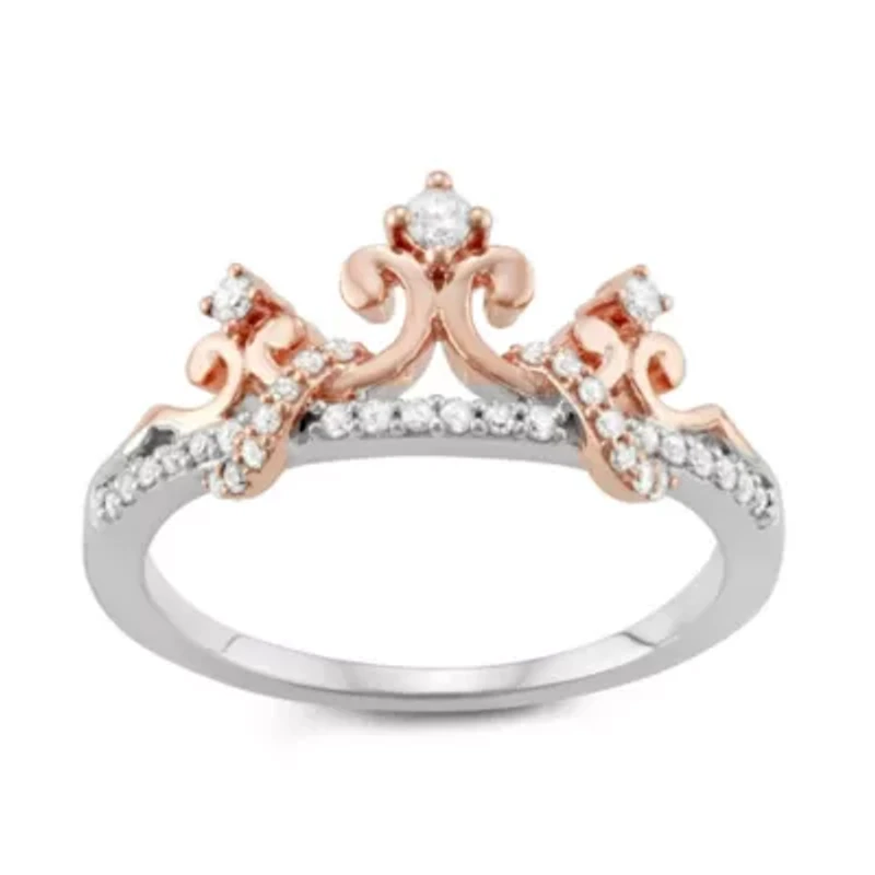 1/5 CTTW Diamond Tiara Ring Plated Rose Gold Over Sterling Silver