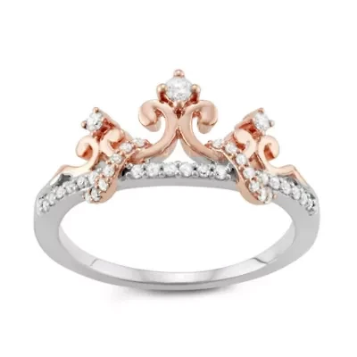 1/5 CTTW Diamond Tiara Ring Plated Rose Gold Over Sterling Silver
