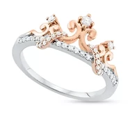 1/5 CTTW Diamond Tiara Ring Plated Rose Gold Over Sterling Silver