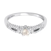CTTW Diamond And Morganite Engagement Ring 14KW