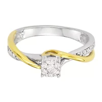 1/6 CTTW 10K infinity Shape Promise Ring Gold