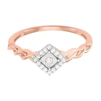 1/10 CTTW Antique Look Diamond Band Sterling Silver