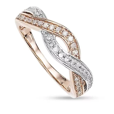1/ CTTW Fashion Diamond Two Tone Band 10K Gold