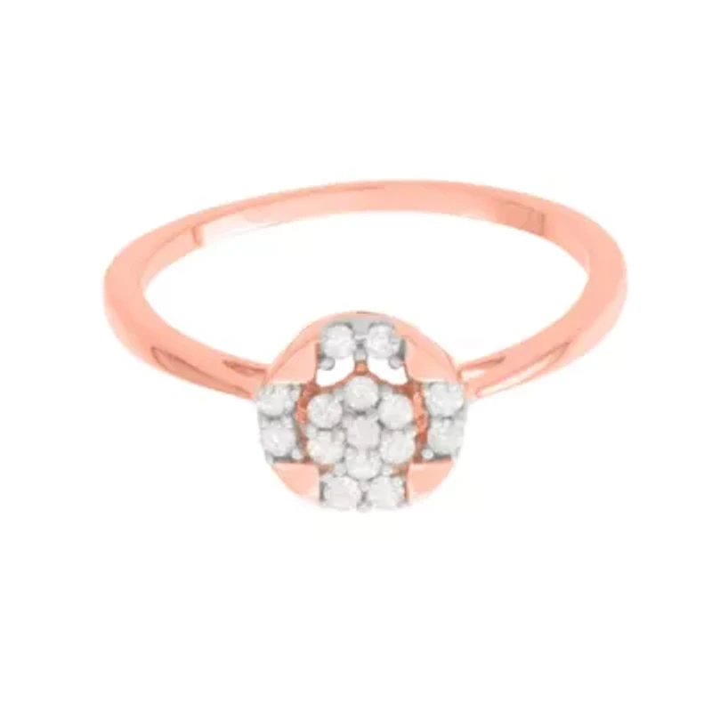 1/5 CTTW Fashion Ring Rose Gold Plated Sterling Silver