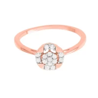 1/5 CTTW Fashion Ring Rose Gold Plated Sterling Silver