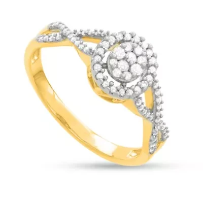 1/4 CTTW Diamond Cluster Ring 10KY