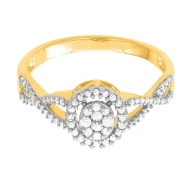 1/4 CTTW Diamond Cluster Ring 10KY