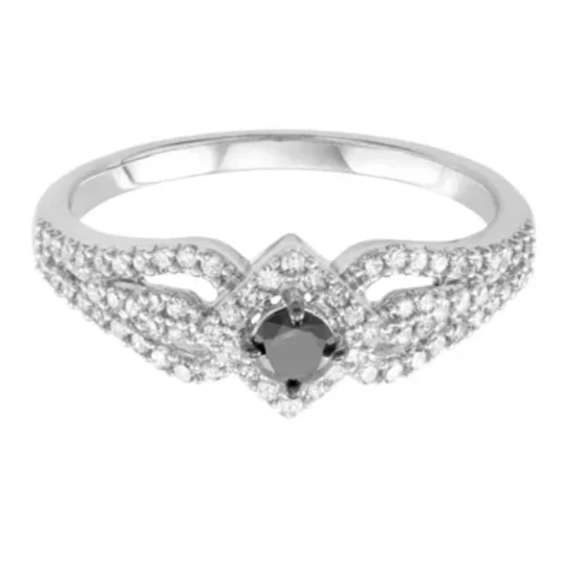 1/2 CTTW Diamond Solitaire Engagement Ring 14KW