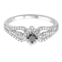 1/2 CTTW Diamond Solitaire Engagement Ring 14KW