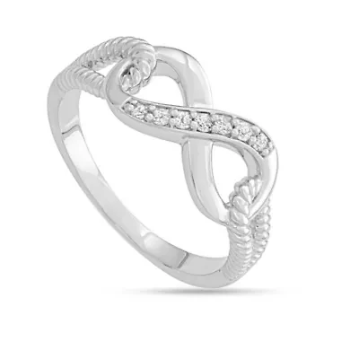 1/10 CTTW infinity Band Sterling Silver