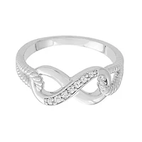 1/10 CTTW infinity Band Sterling Silver
