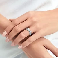 0.16CTTW Diamond Bow Ring Sterling Silver