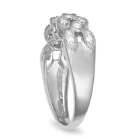 0.25CTTW Diamond Ring Rhodium Plated Sterling Silver