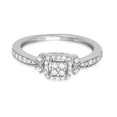 0.25CTTW Diamond Ring Sterling Silver