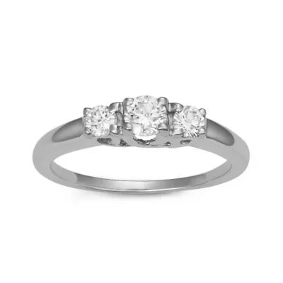 Lab Created 0.50CTTW 3 STONE DIAMOND RING 10KW
