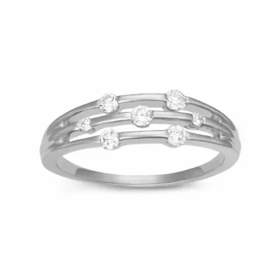 Lab Created 0.25CTTW 7 STONE DIAMOND RING 10KW