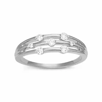 Lab Created 0.25CTTW 7 STONE DIAMOND RING 10KW