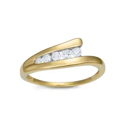 Lab Created 0.25CTTW DIAMOND JOURNEY RING 10KY