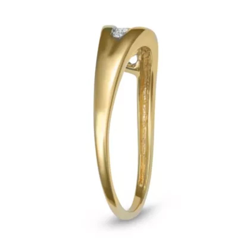 Lab Created 0.25CTTW DIAMOND JOURNEY RING 10KY