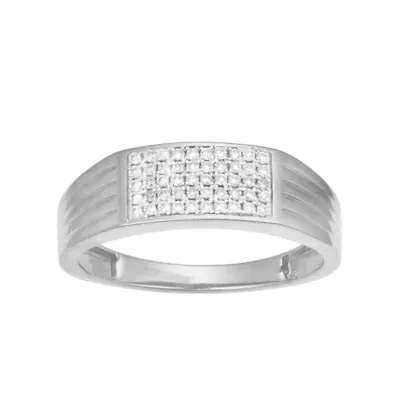 Lab Created 0.25CTTW DIAMOND MENS RING GOS