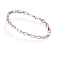 0.50CTTW Diamond Bracelet Rhodium Plated in Sterling Silver