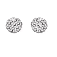 0.25CTTW Diamond Cluster Stud in 10k White Gold
