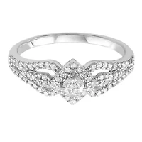 1/2 CTTW Solitaire Diamond Engagement Ring 14KW