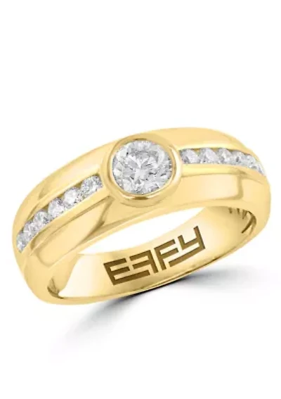 Lab Created Lab Diamond Ring in Goldplated Silver