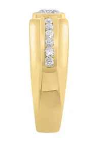 Lab Created Lab Diamond Ring in Goldplated Silver