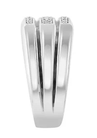 Diamond Pave Ring in Sterling Silver