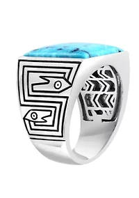 Turquoise Ring in Sterling Silver