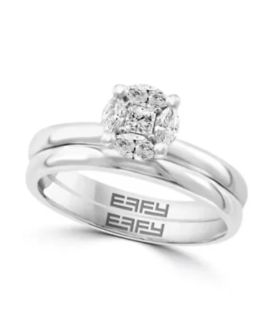 Diamond Ring Set In 14K White Gold