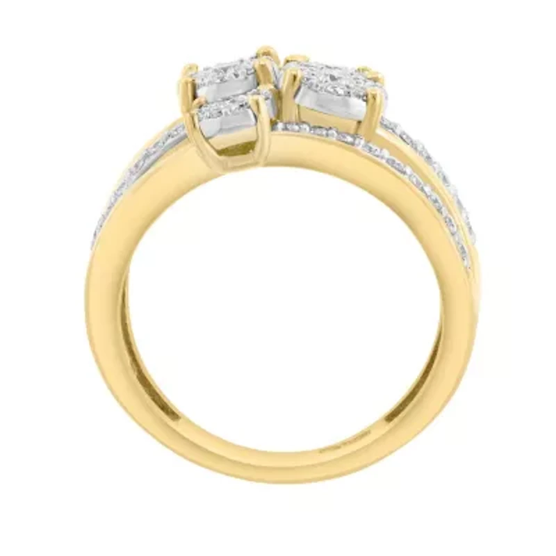 Diamond Ring in 14K White and Yellow Gold