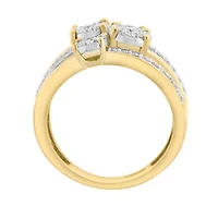 Diamond Ring in 14K White and Yellow Gold
