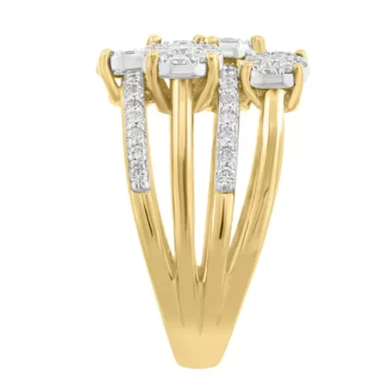 Diamond Ring in 14K White and Yellow Gold