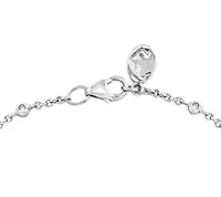 Diamond and Pink Sapphire Bracelet in Sterling Silver