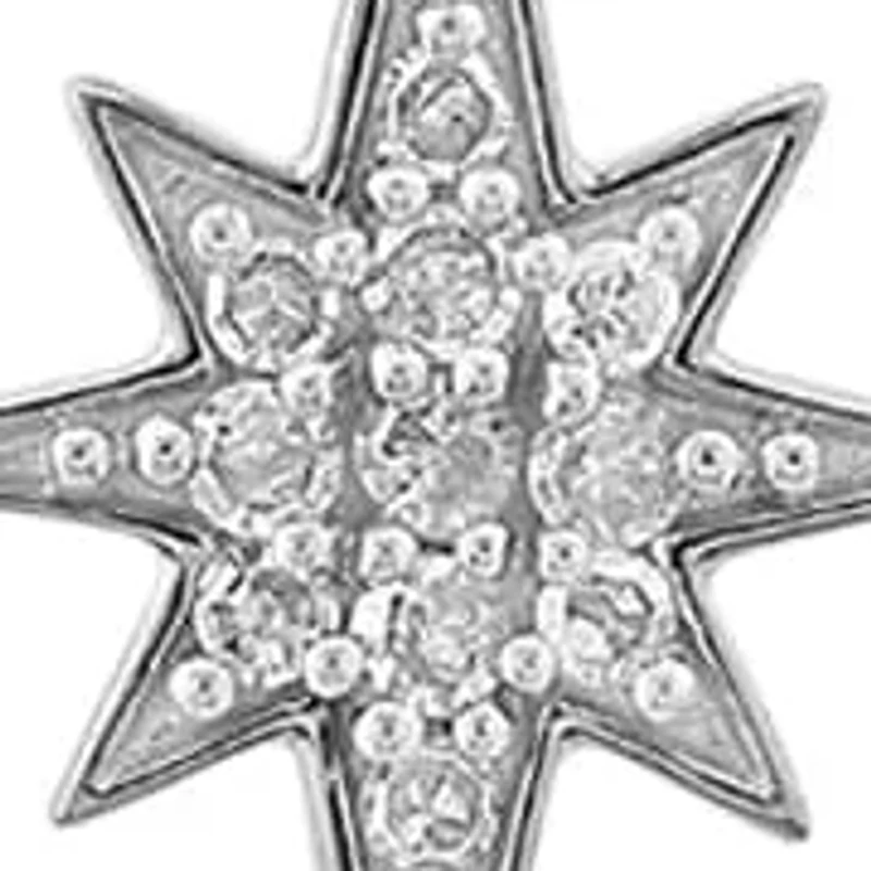 Diamond Earrings in Sterling Silver