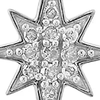 Diamond Earrings in Sterling Silver